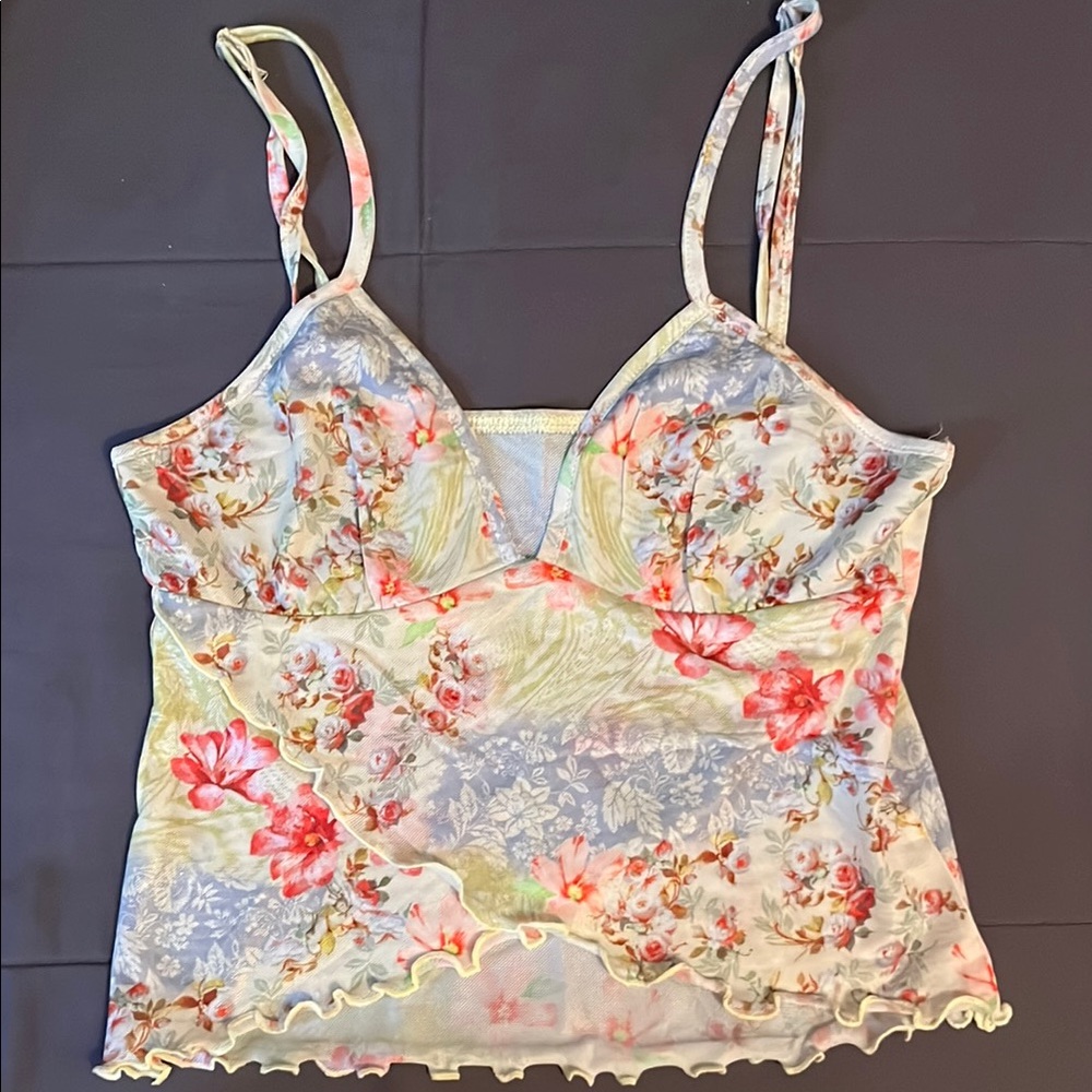 shein| floral camisole top